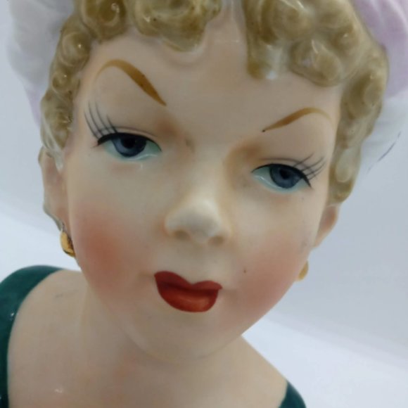 Turban Vintage Lady head Vase Napco collectible - Picture 2 of 6